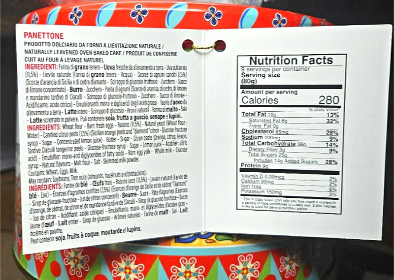 Sicilian Carretto Panettone Tin
