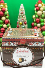 Chocolate Panettone in Sicilian Themed Box