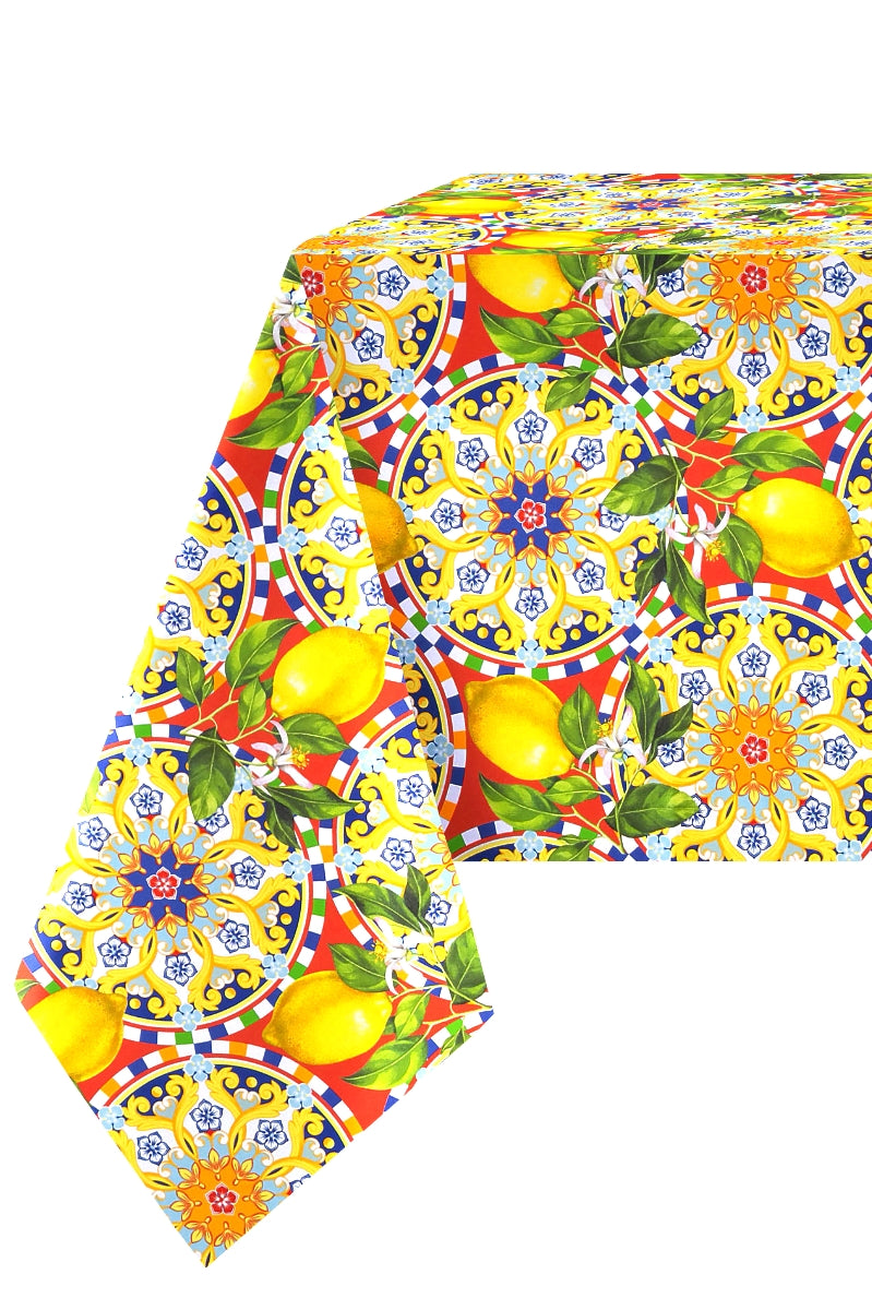 The Citrus Majolica Tablecloth - Made in Italy
