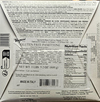 Gluten Free Panettone Classico by Vergani