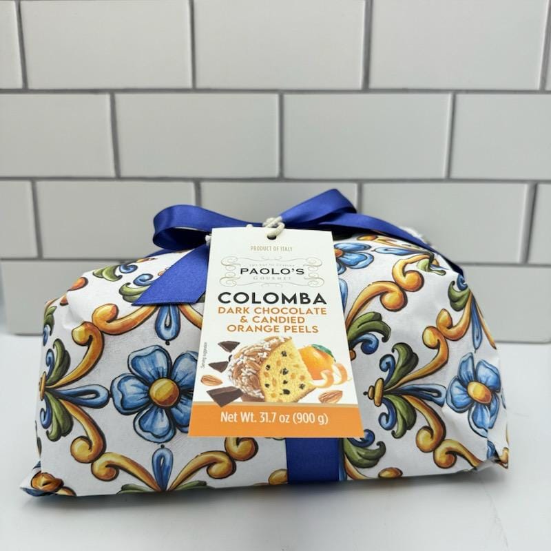 Colomba Majolica with Chocolate Chips and Orange Peel