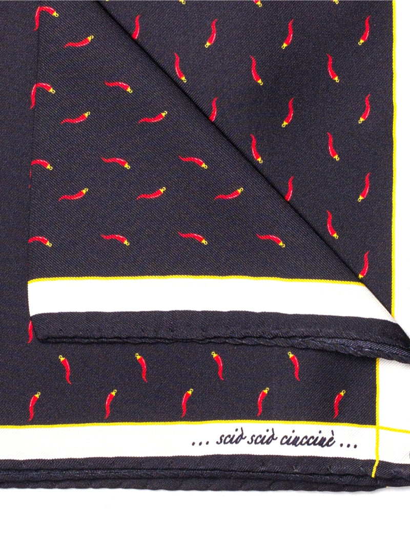 Cornicello Silk Pocket Square - Made in Italy