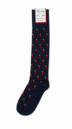 The Cornicello Socks - Long - Made in Italy - Navy