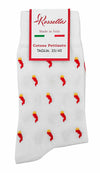 The Cornicello Socks - Short - Made in Italy - White