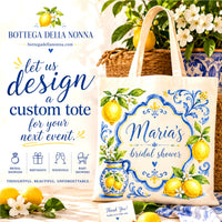 Custom Bridal Shower Tote Samples