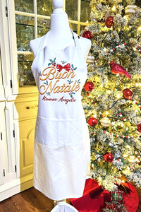 Custom Buon Natale Apron - Black or White