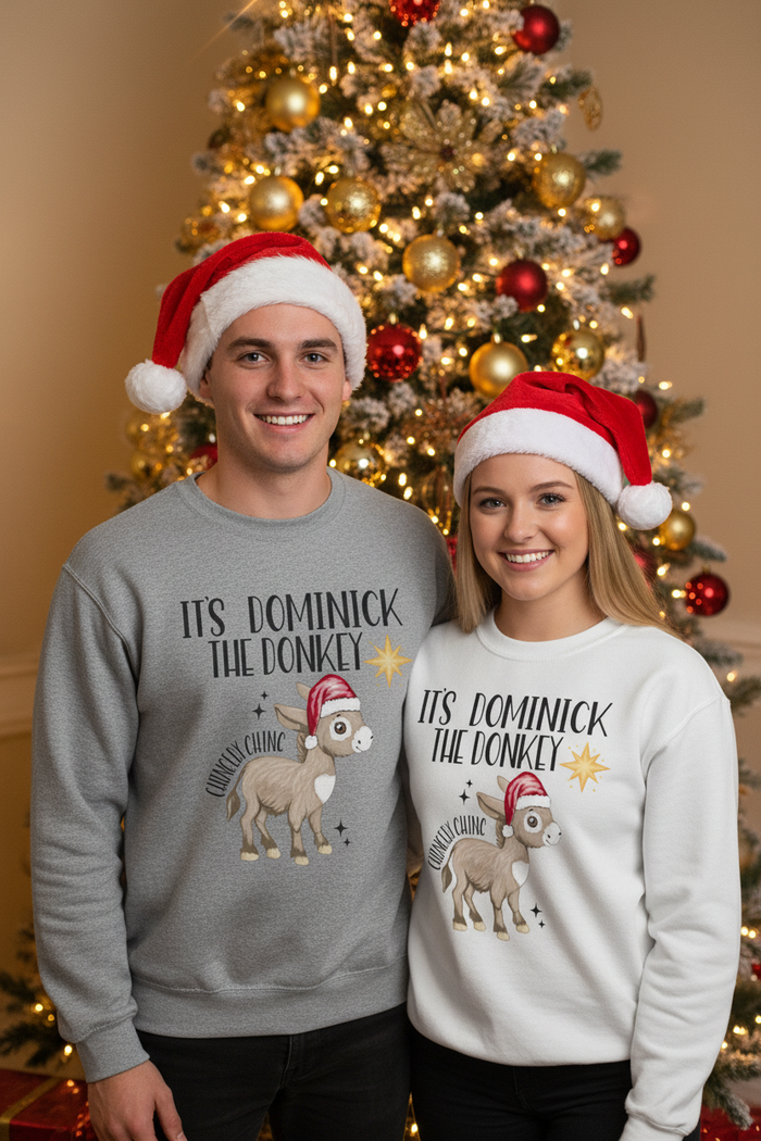 Dominick the Donkey - Both Santa Hats Fresh