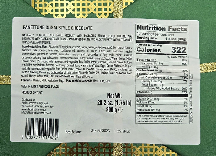 Dubai Chocolate Panettone