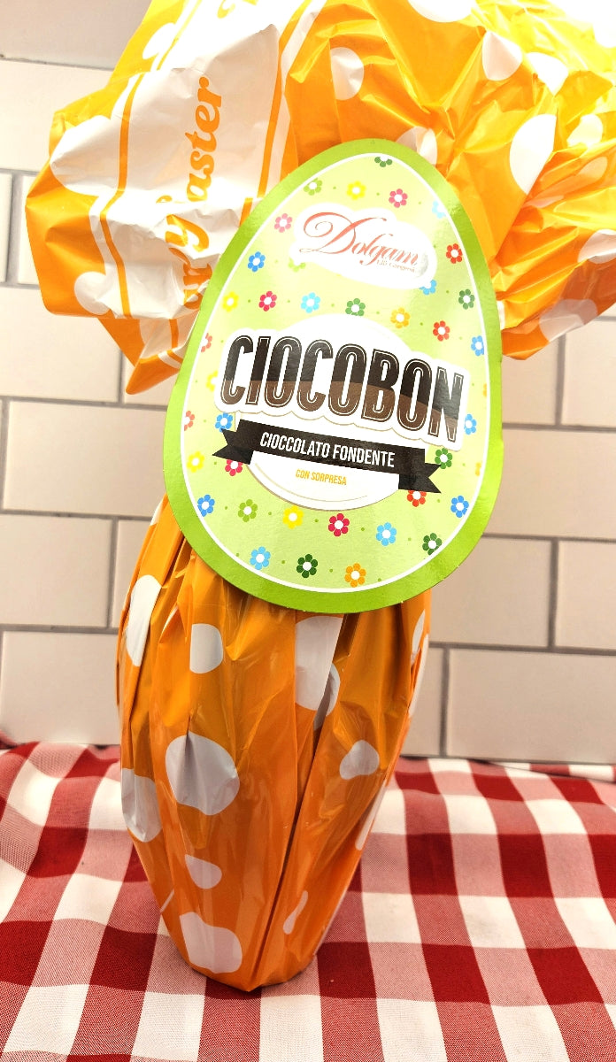 Easter Egg - Dark Chocolate from Sicily with Surprise - 10.5 Oz