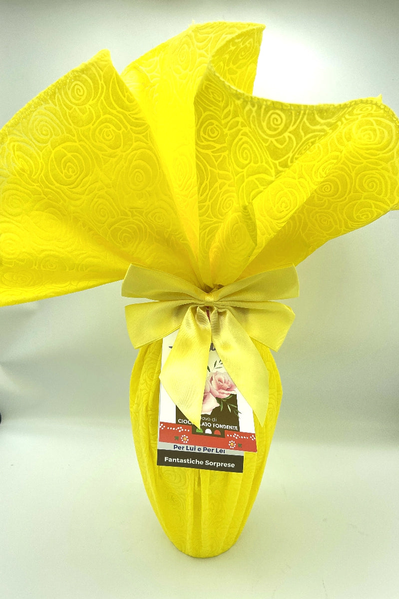 Elegant Dark  Chocolate Easter Egg with Surprise -- Made in Italy