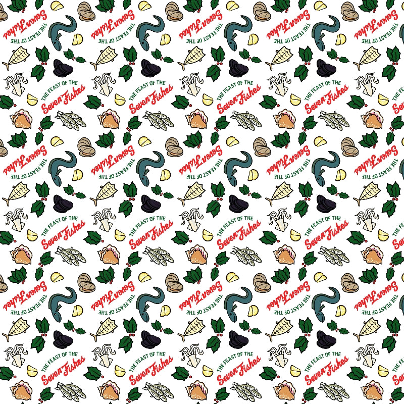 The Feast of the Seven Fishes Tablecloth - Made in Italy