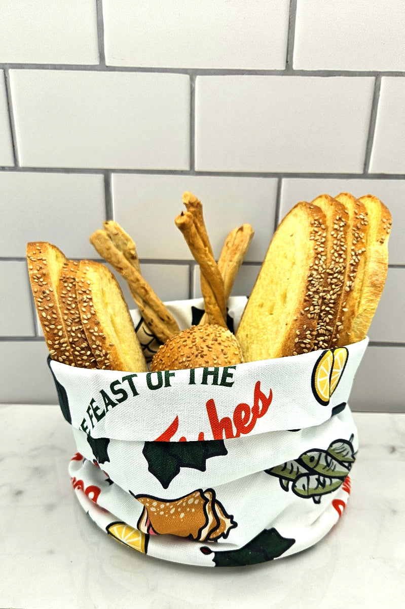 The Feast of the Seven Fishes Bread Basket - Made in Italy