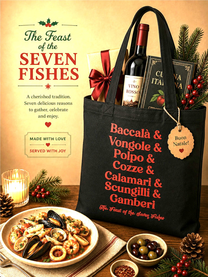 feast of seven fishes tote bag