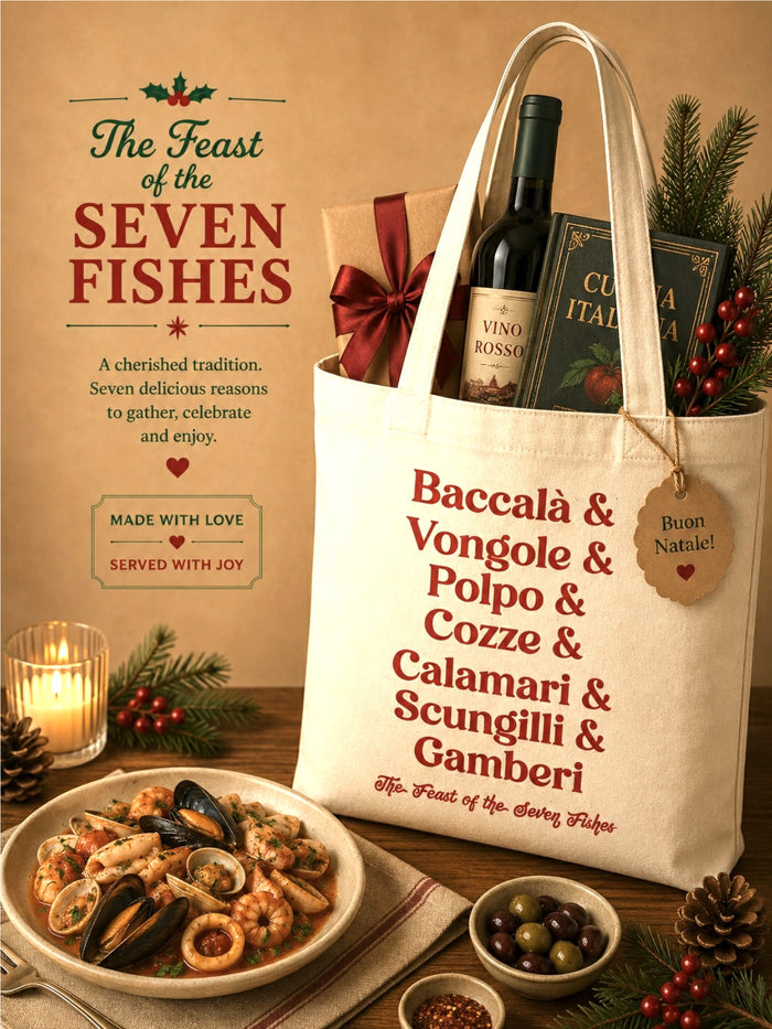 feast of seven fishes tote bag
