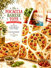 focaccia barese shopping tote bag beige