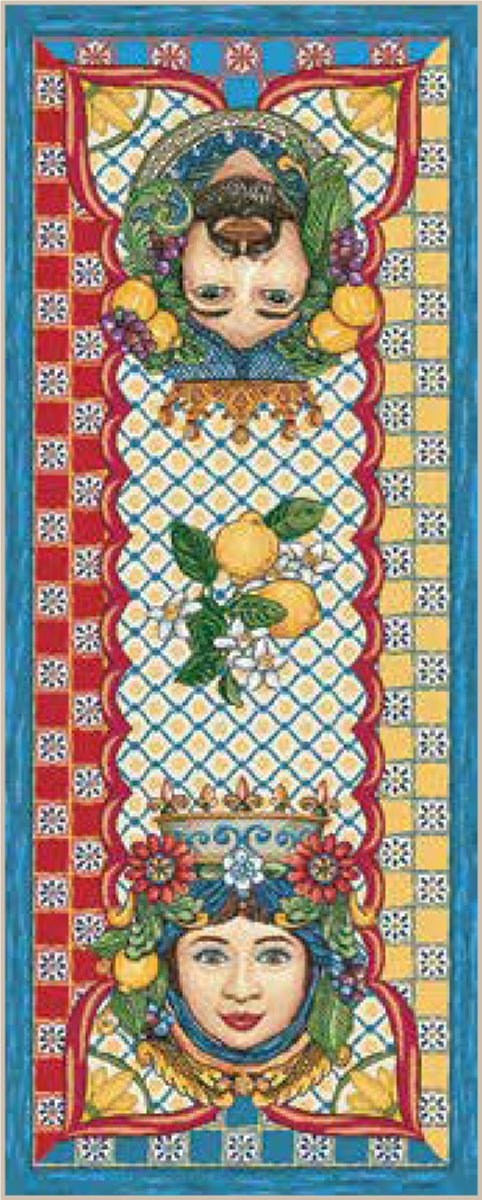 Folklore Siciliano Runner - 16" x 54" - Made in Italy