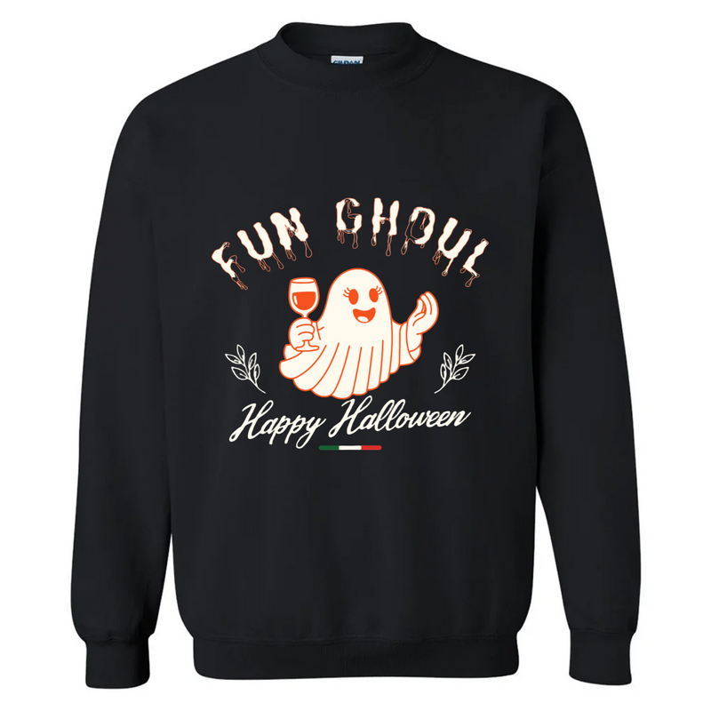 Fun Ghoul Happy Halloween Sweatshirt - Unisex - Black