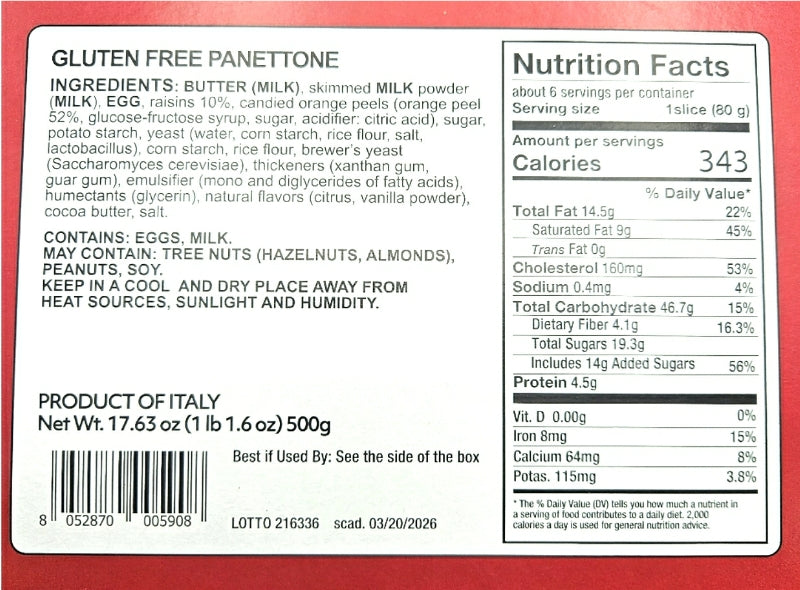 37 Gluten Free Panettone in Gift Box