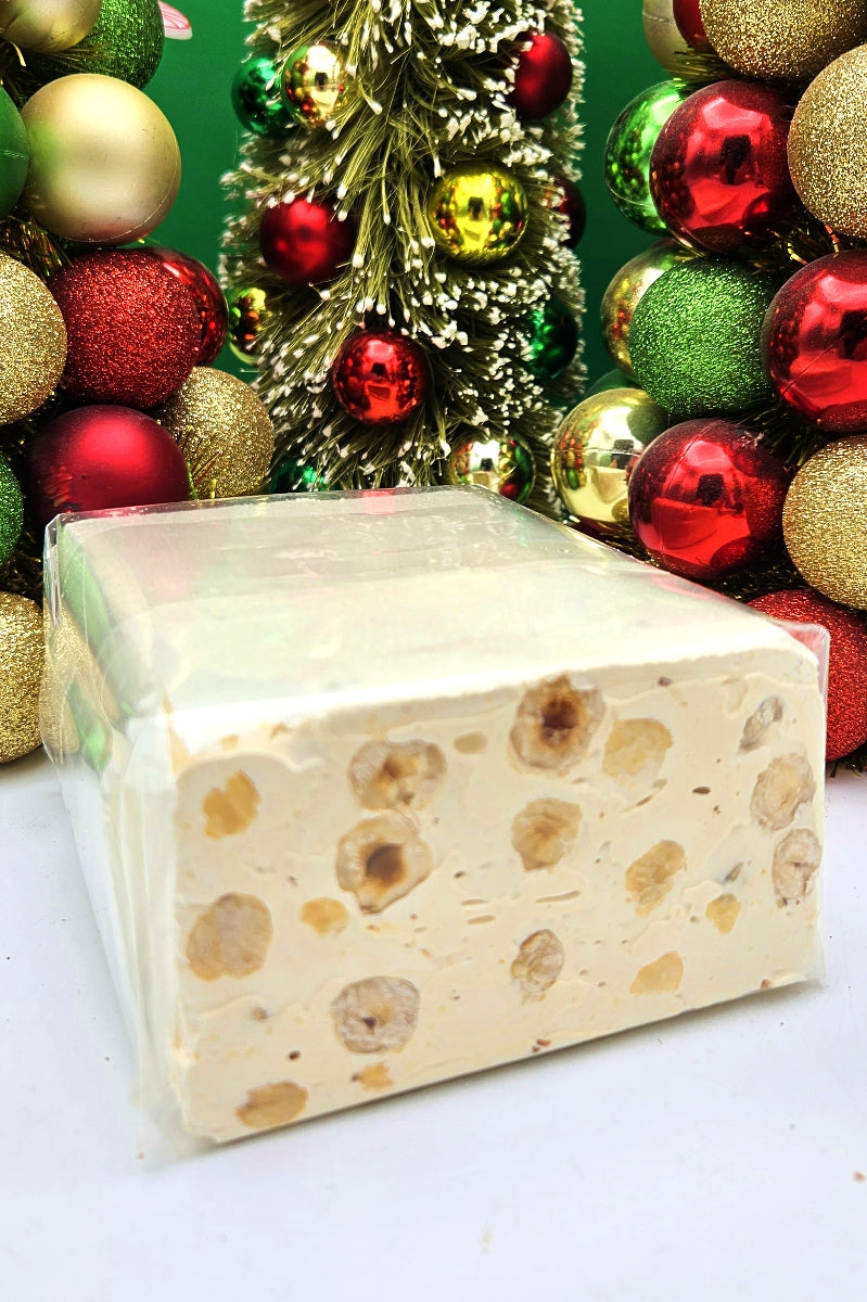 Crispy Block of Torrone (Nougat) with Hazelnuts