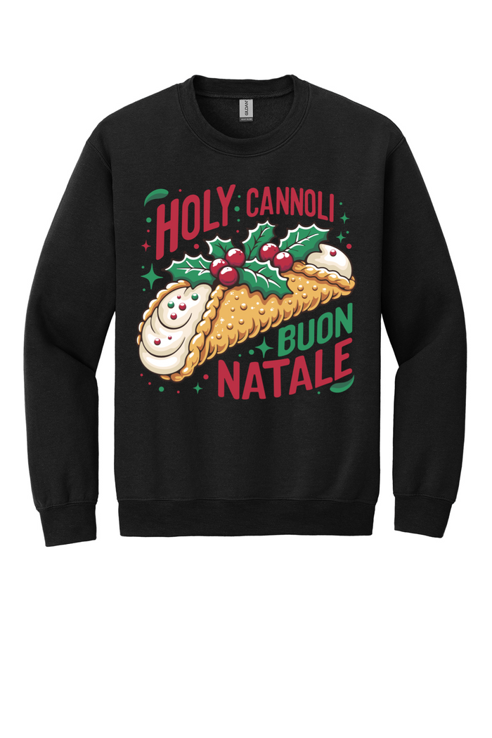 The Holy Cannoli Buon Natale Sweatshirt - Unisex - Black
