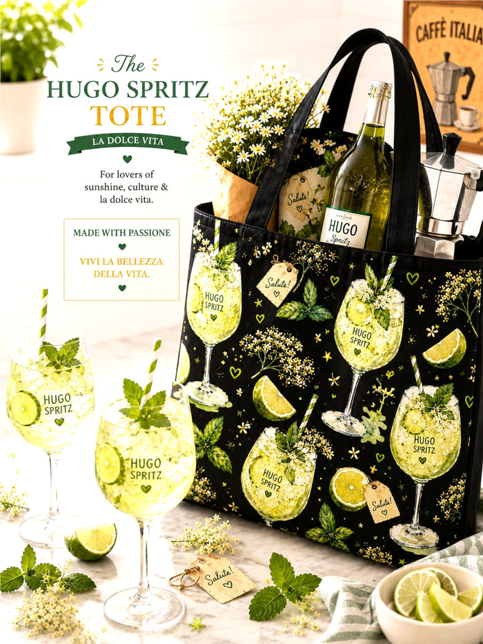 The Hugo Spritz tote bag black color