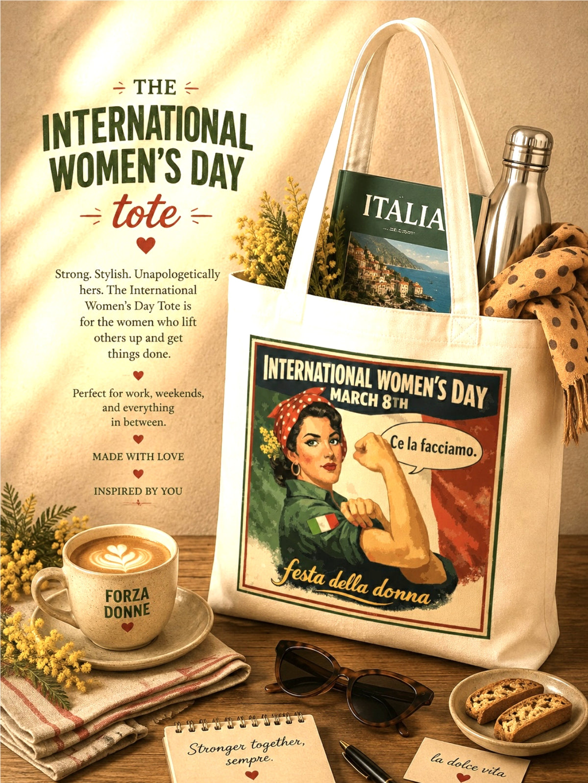 international women day tote bag