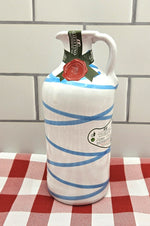 Intreccio Celeste - Extra Virgin Olive Oil from Puglia in Ceramic Jug by Frantoio Galantino