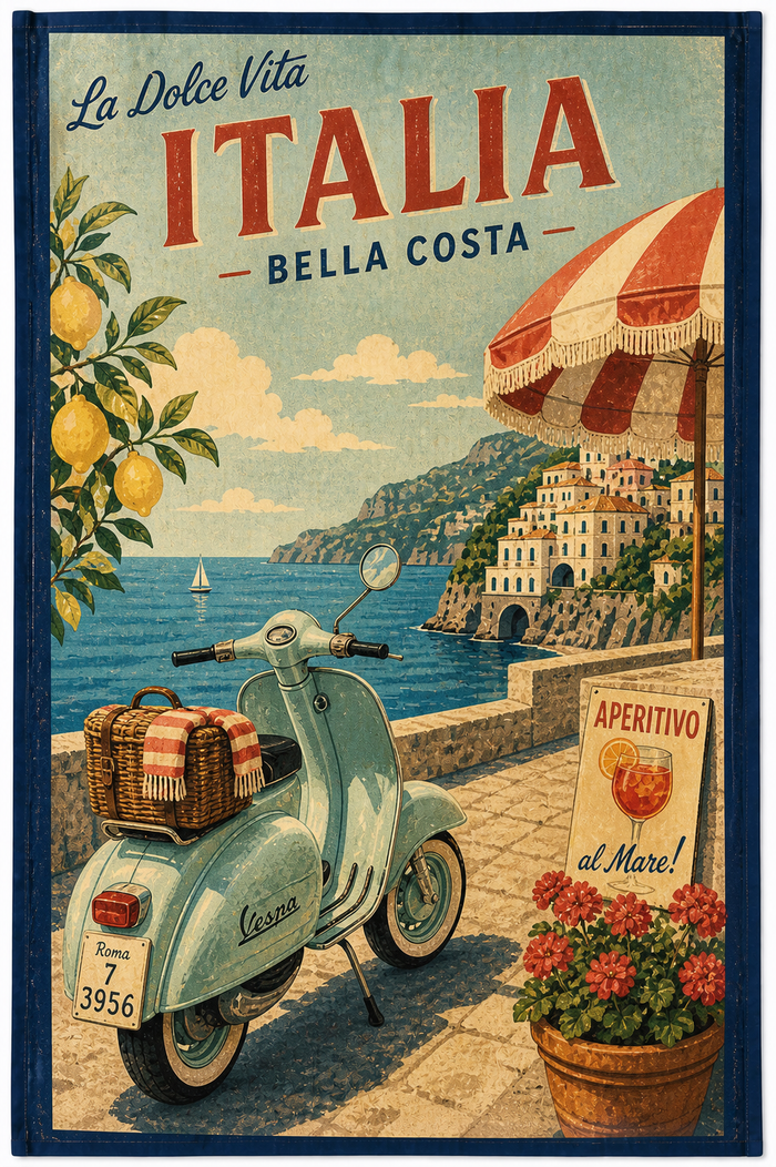 Italia Bella Costa Beach Towel