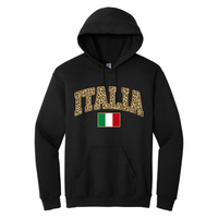 Italia Leopard Print Hoodie - Unisex