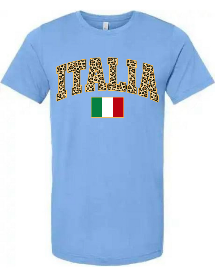 Italia Leopard Print Tee - Unisex