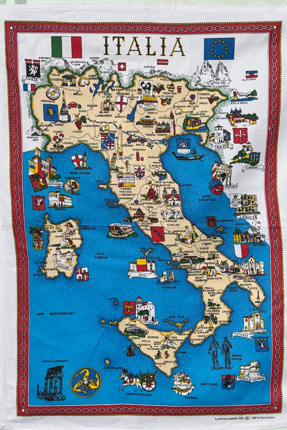 Italia Monuments  - Dish Towel - Made in Italy