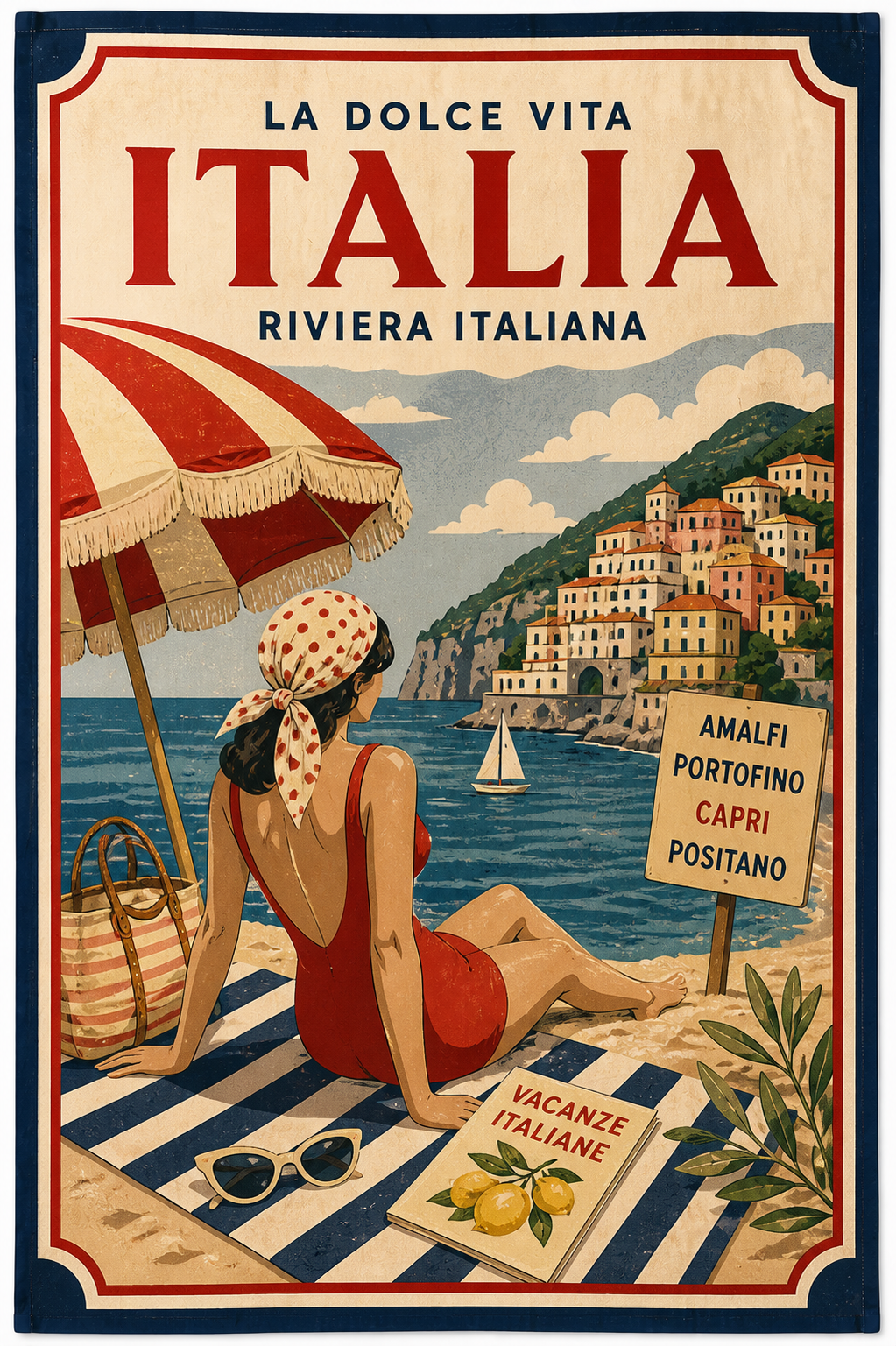 Riviera Italiana Beach Towel
