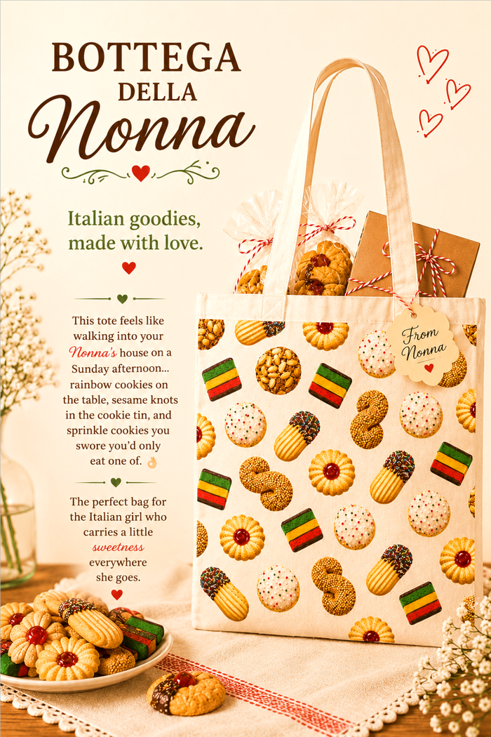 italian cookie tote bag