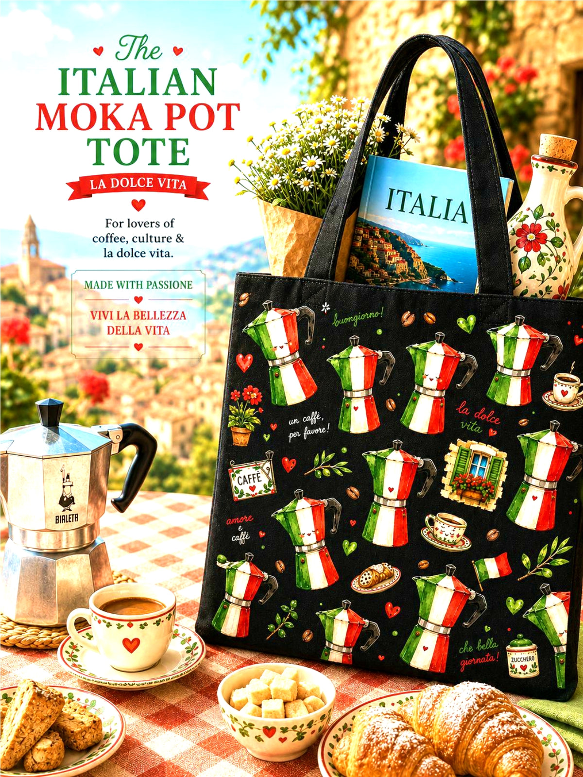 The Italian Moka Pot Tote