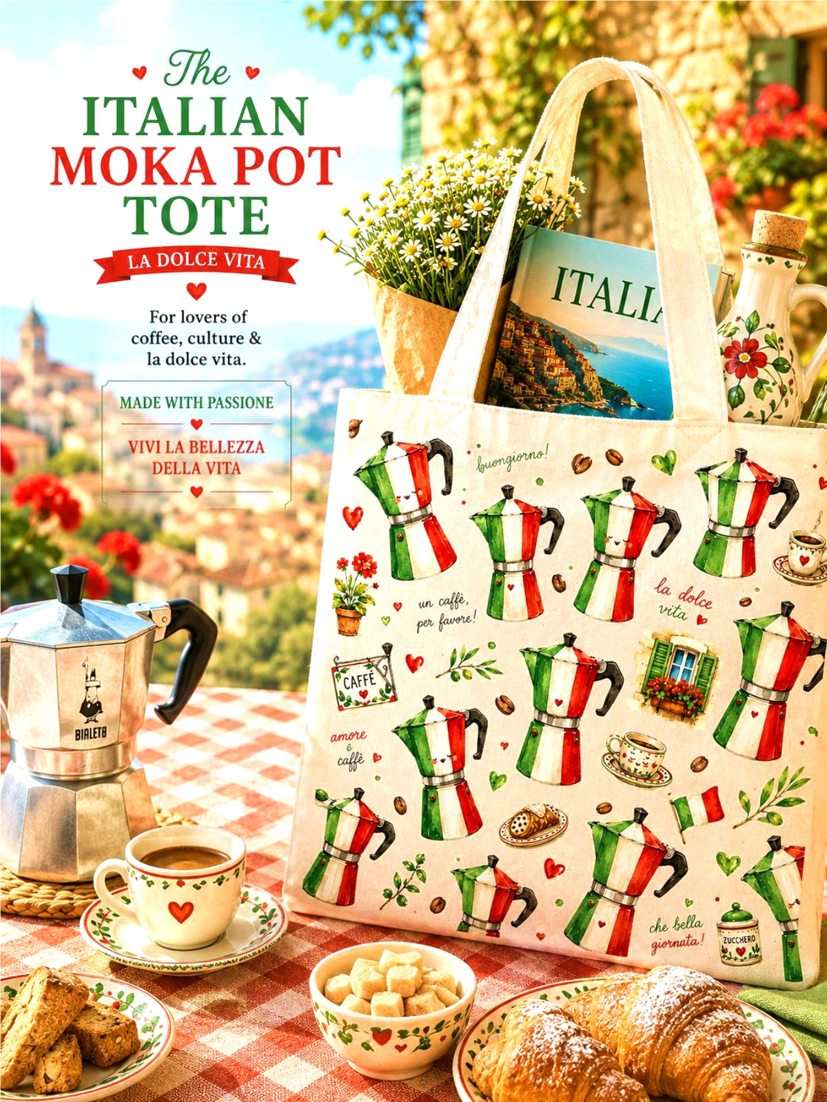 The Italian Moka Pot Tote