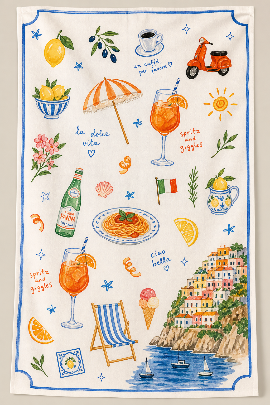 Italian Summer Beach  Towel