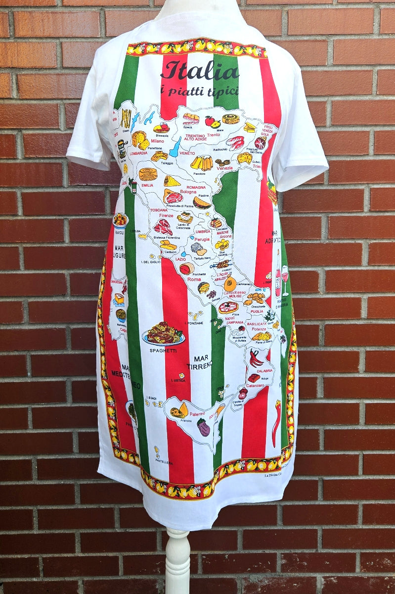 Italian Traditional Dishes Apron - Made in Italy