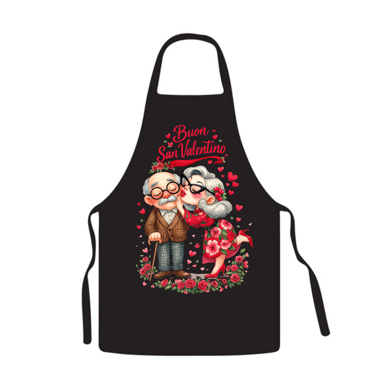 Kissing Couple Valentine Apron