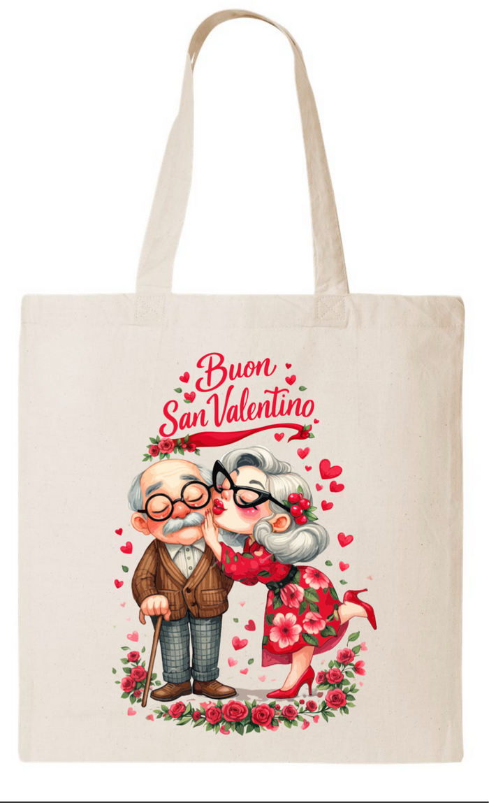 Kissing Couple Valentine Tote
