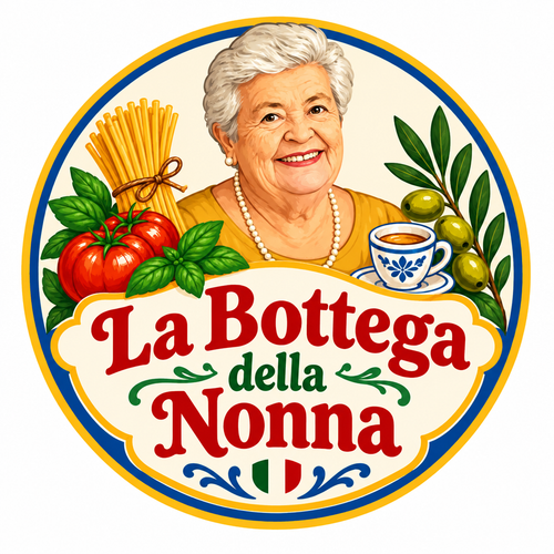 La Bottega della Nonna logo featuring a stylized portrait from the uploaded photo