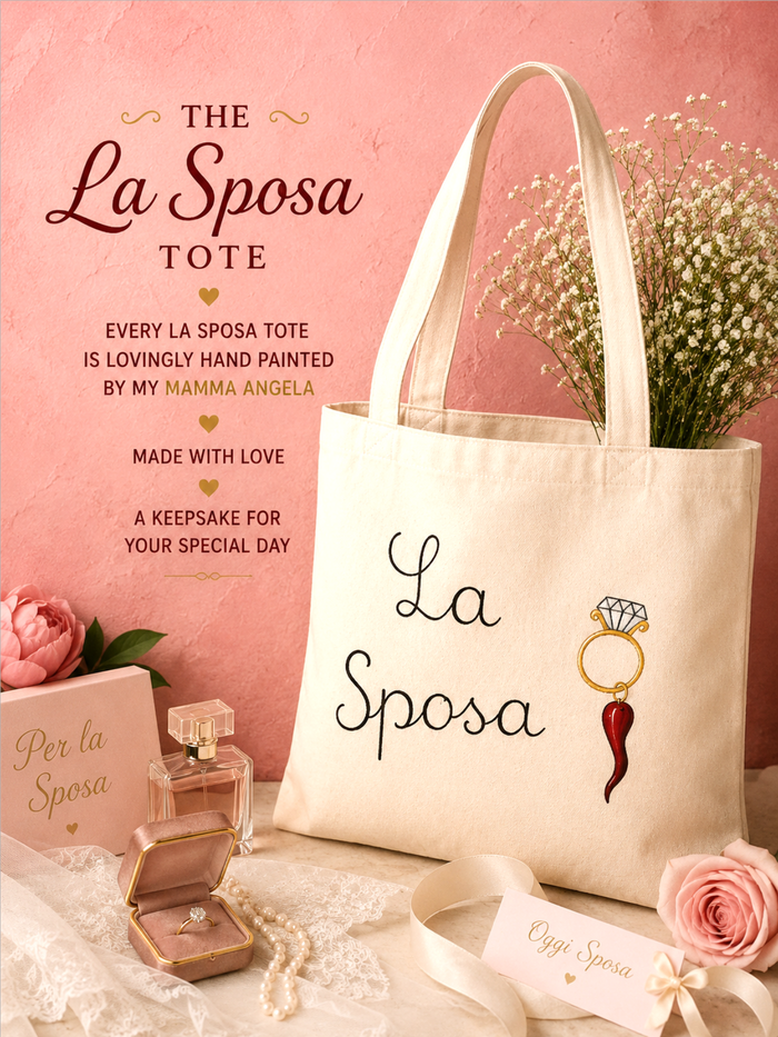 Hand Painted La Sposa - The Bride Canvas Bag