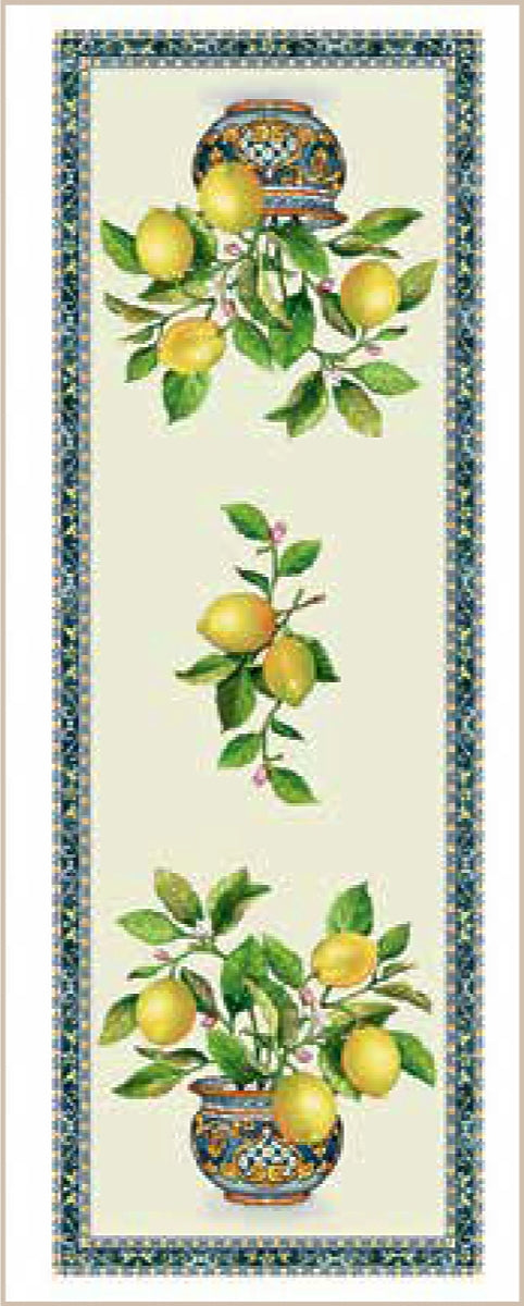 The Lemon Bouquet Runner - 16" x 54" - Made in Italy