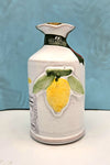 Lemon Infused Extra Virgin Olive Oil from Puglia in Ceramic Jug  by Frantoio Galantino
