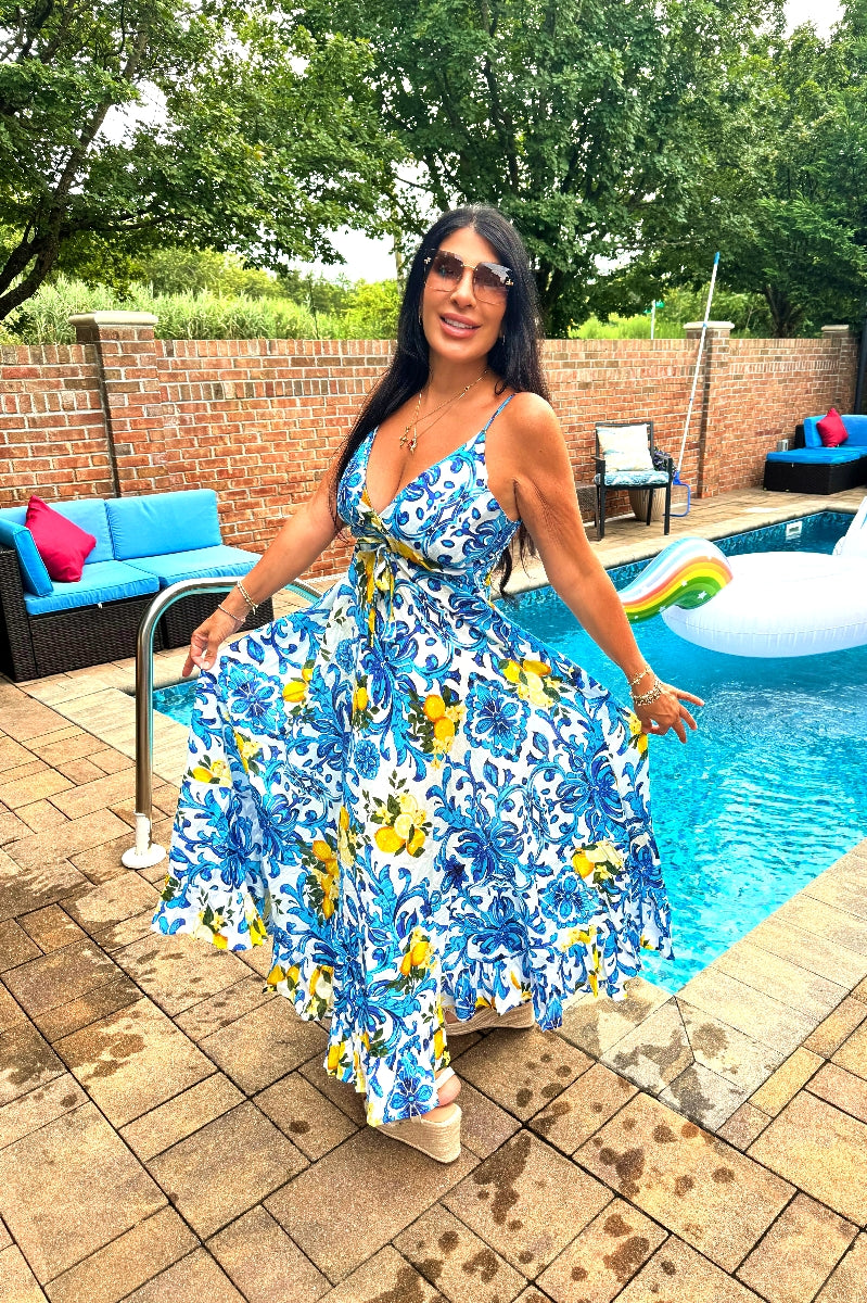 Lemon Frenzy Maxi Dress