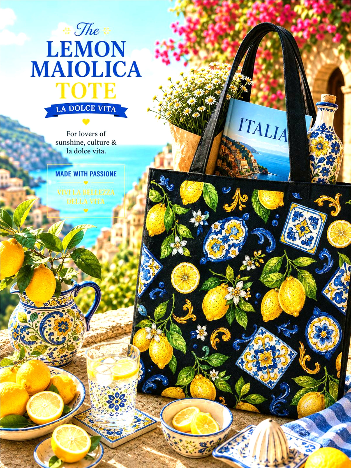 The Lemon Majolica Tote