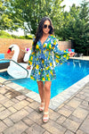Lemon Spritz Peasant Dress