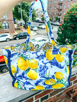 The Lemon Blossom Beach Bag - Made in Italy