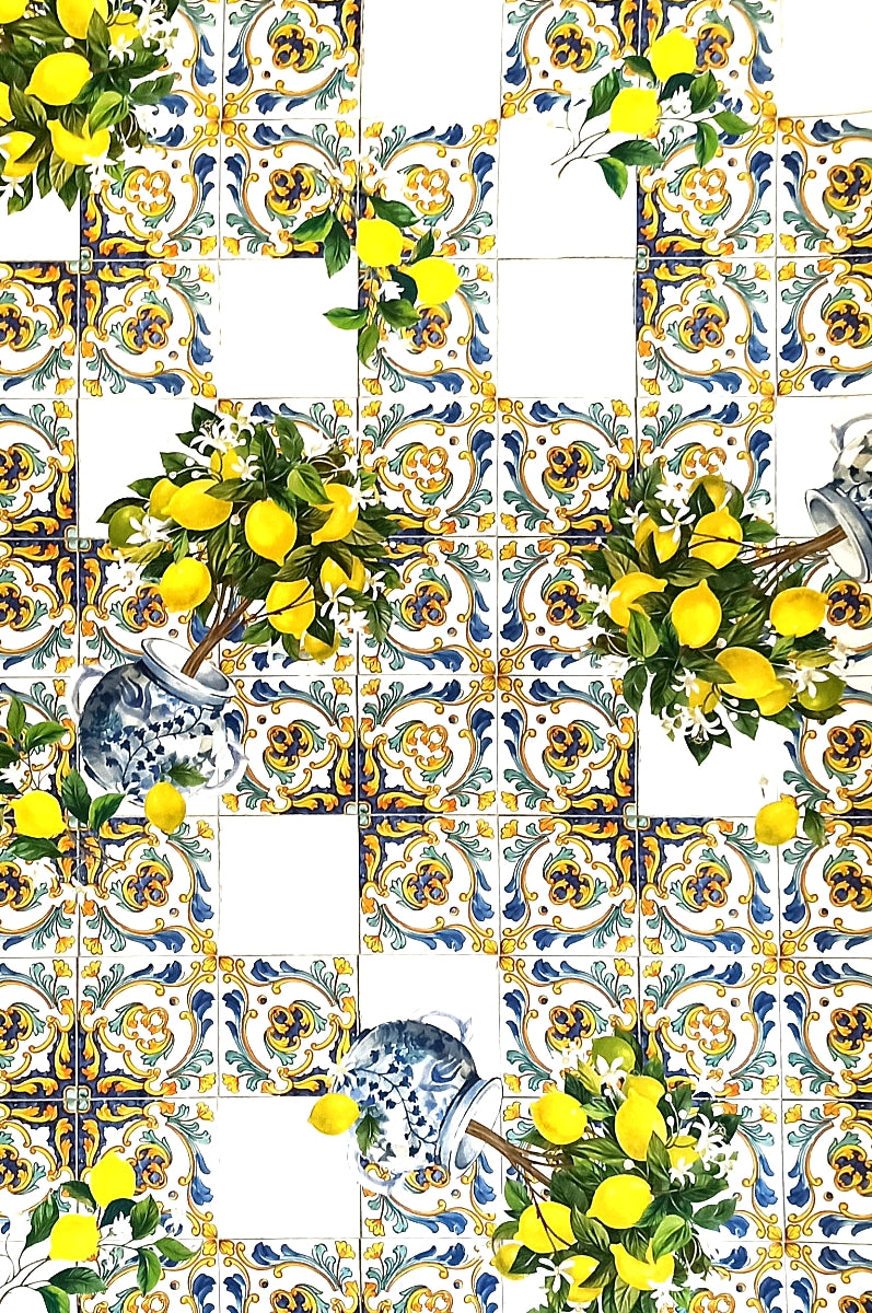 The Lemon Vase Tablecloth - Made in Italy