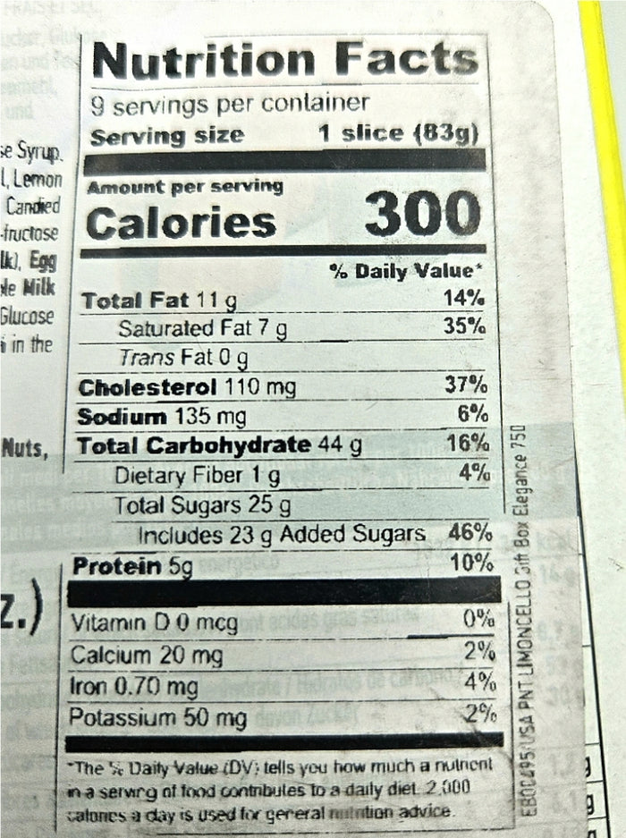 Panettone with Limoncello  Cream - Chiostro di Saronno - 750 Gr