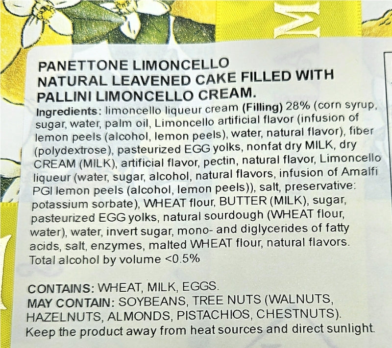 Panettone al Limoncello Pallini